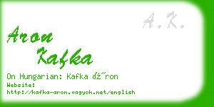 aron kafka business card